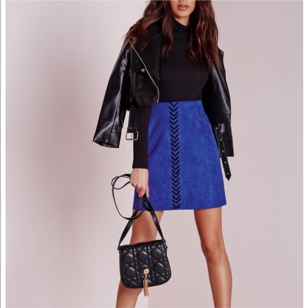 Misguided Suede Lace Up Mini